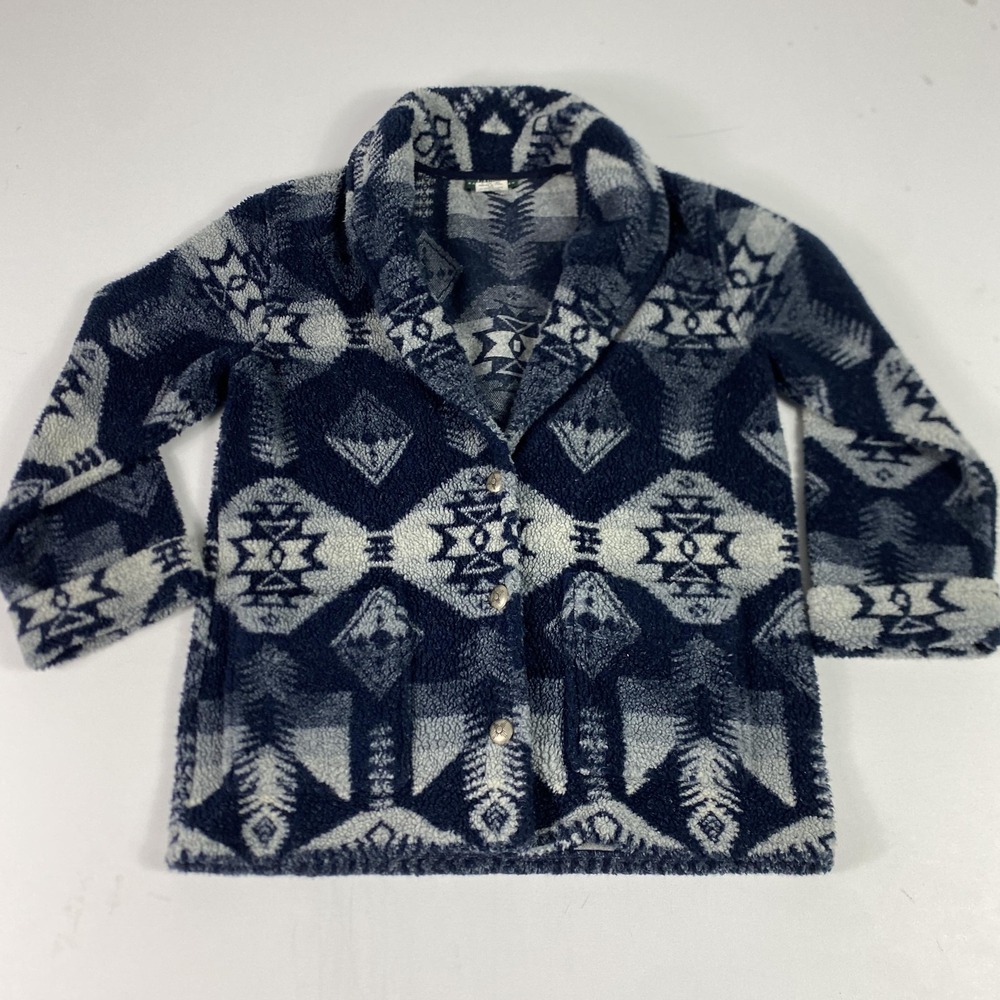 Vintage Ralph Lauren Fleece Sherpa LRL Navajo Aztec Southwestern Tirbal Jacket L